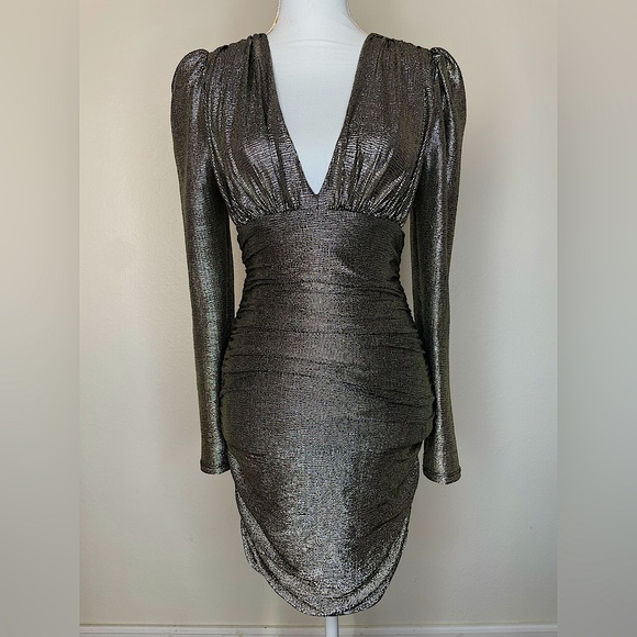Chrome Gold Bodycon Dress - Picture 1 of 7